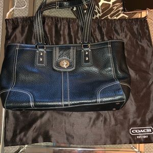 Coach Black Leather tote